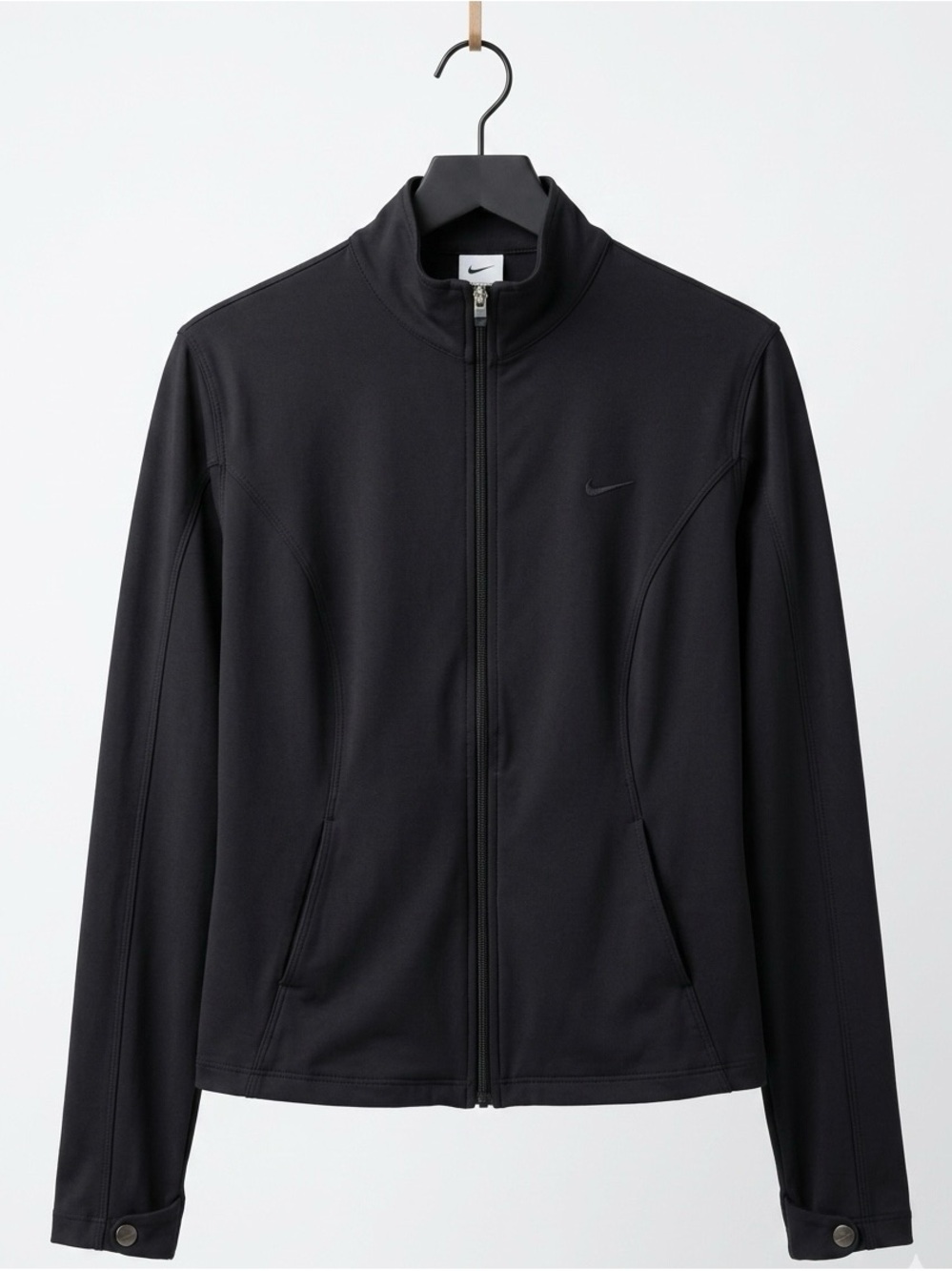 Nike Black Women's Full-Zip Athletic Dri-Fit Jacket -activewear - closet staple